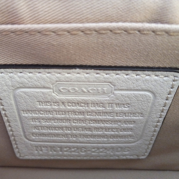 Coach Legacy Archival Two Tone Leather Penny, Shoulder Bag (Citrine/ Parchment) - Picture 12 of 13